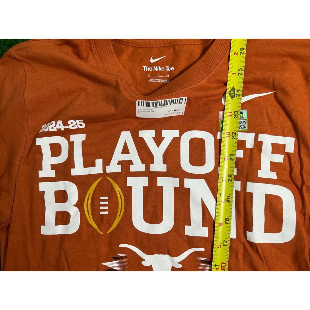 Nike Texas Longhorns 2024-25 Playoff Bound T-Shirt Burnt Orange Small NWT - Picture 2 of 4
